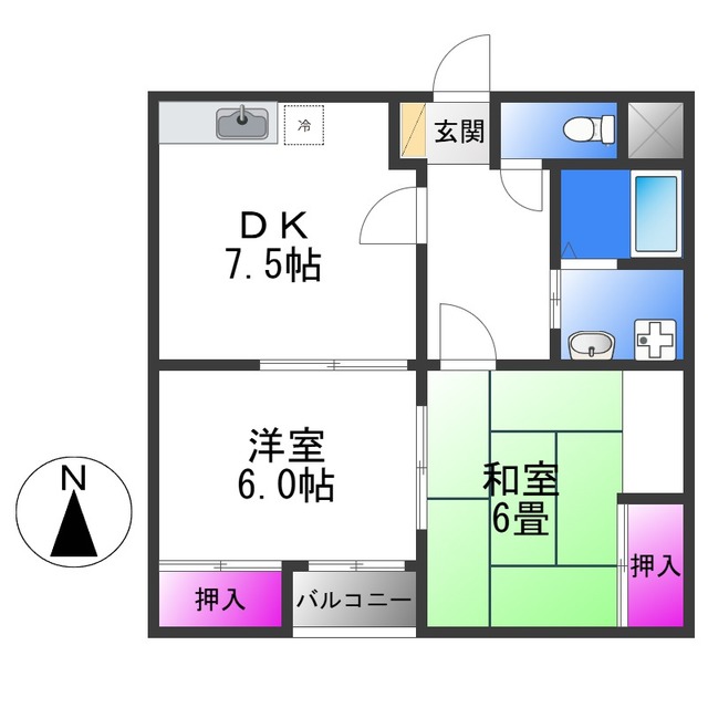 どむーるはぎわらの間取り