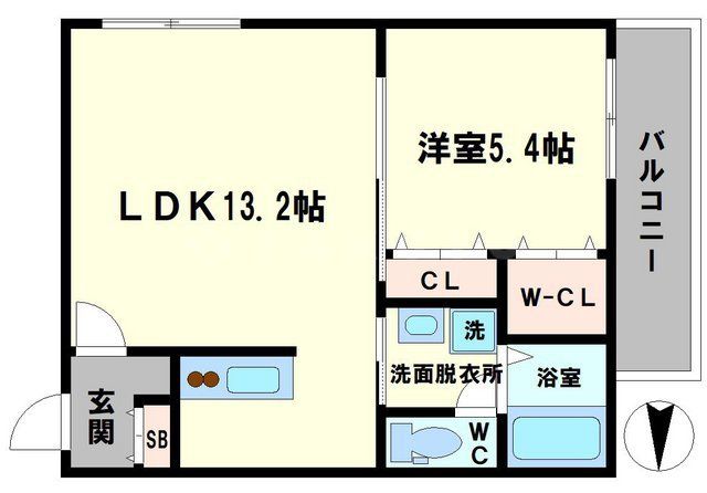 吹田市元町のアパートの間取り