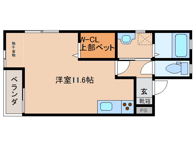 都城市郡元町のアパートの間取り