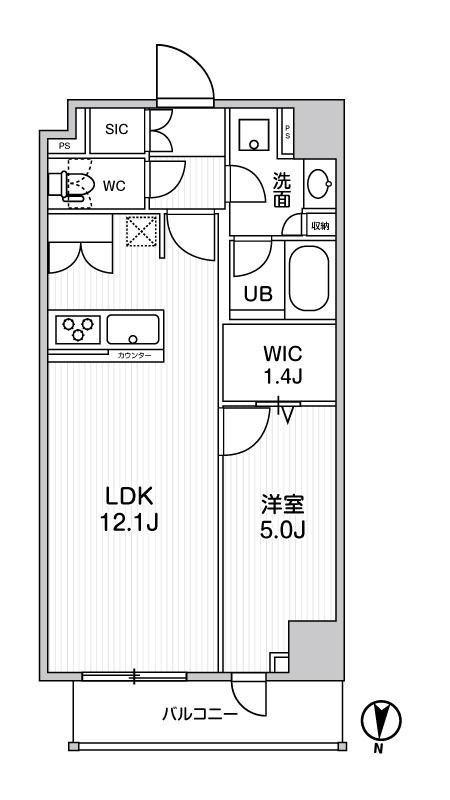 シーズンフラッツ菊川WESTの間取り