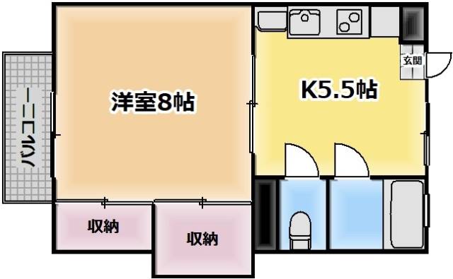 江東区森下のマンションの間取り