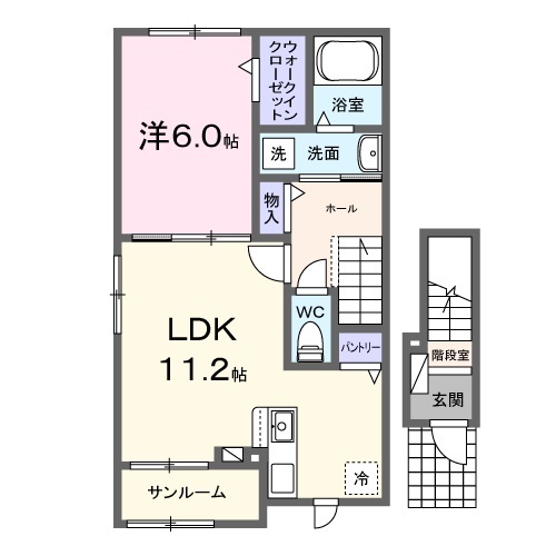 シャンテ　アルルの間取り