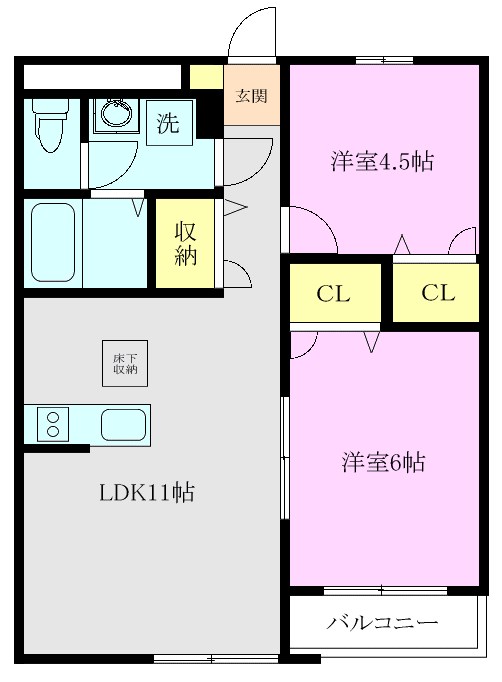 ボヌール和光の間取り