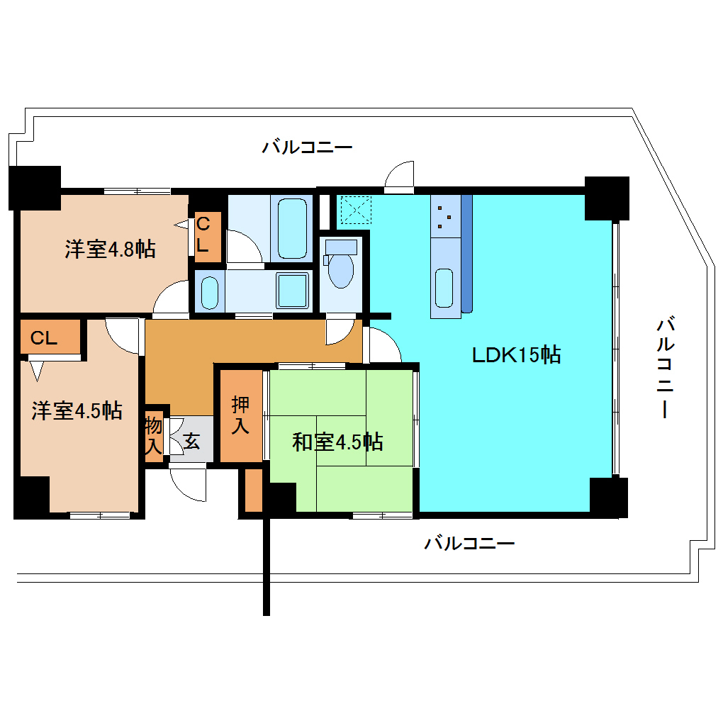 グランコート桃山の間取り