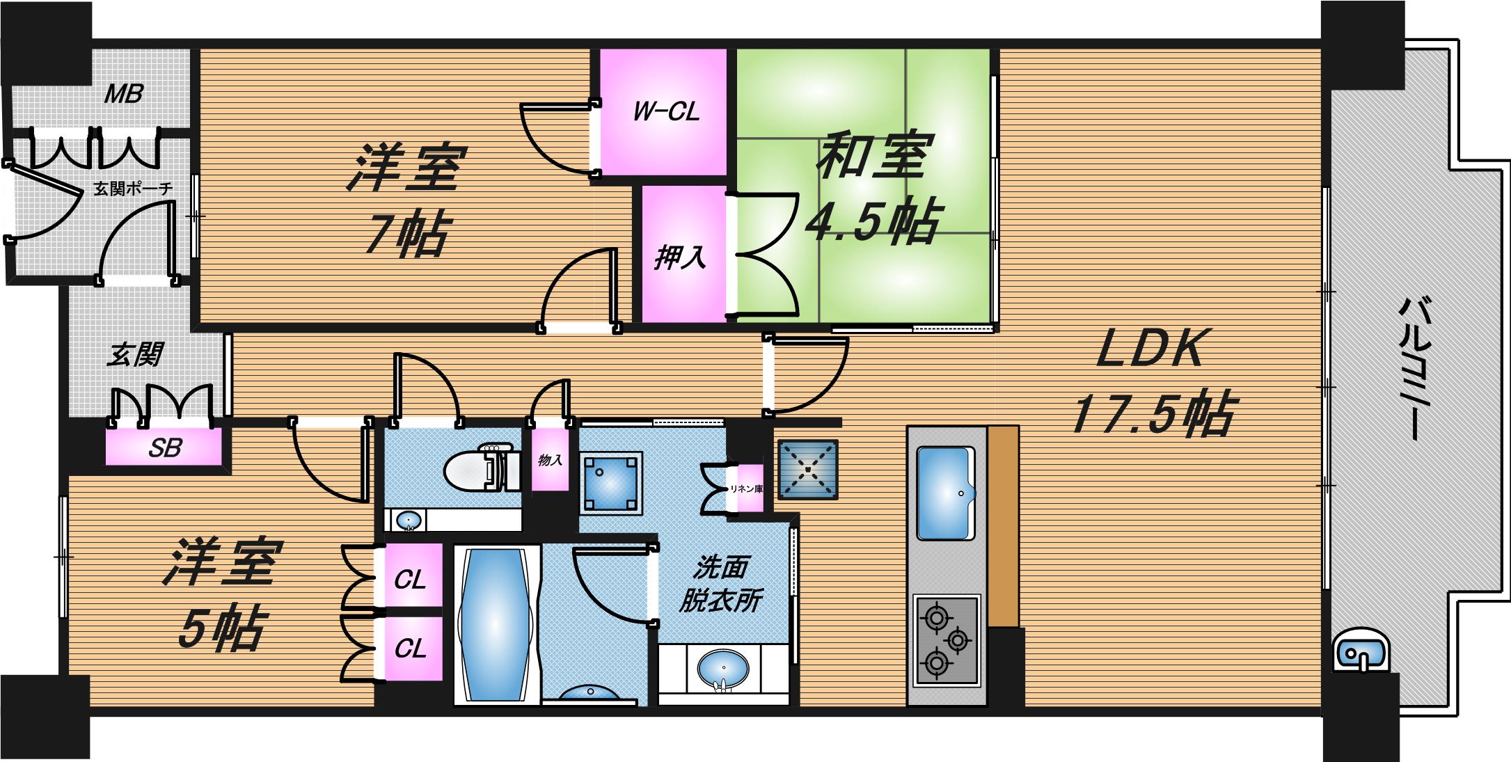 シャリエ聖護院西町の間取り