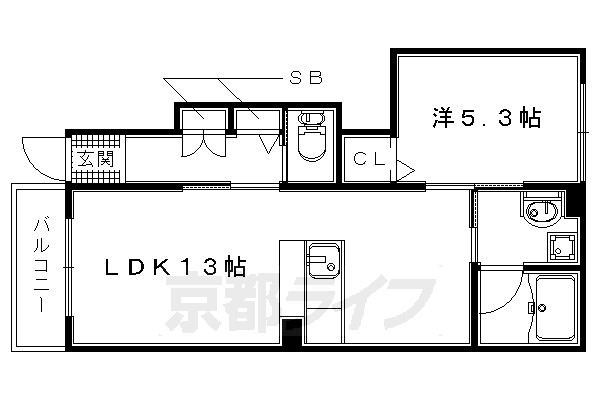 綴喜郡井手町大字井手のアパートの間取り