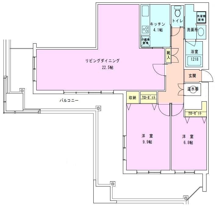 中央区新川のマンションの間取り