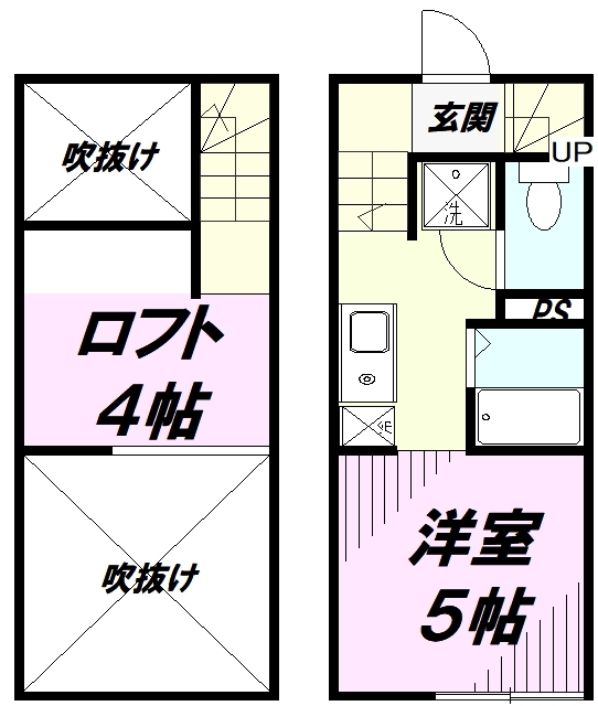 【八王子市片倉町のアパートの間取り】