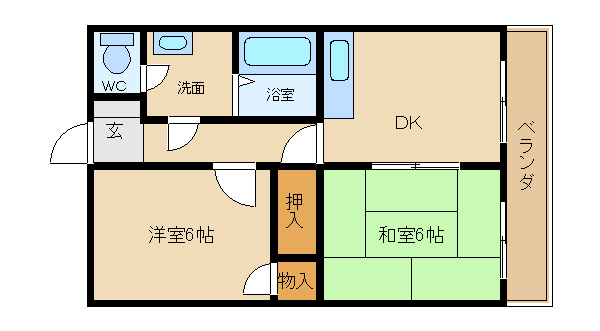 メゾン・ＤＥ・ＯＫの間取り