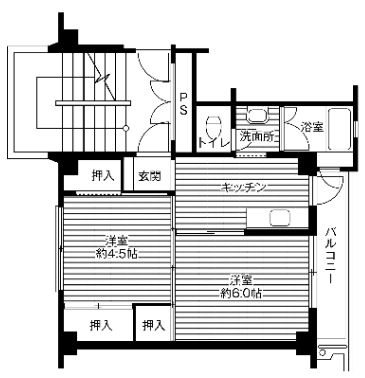 岡山市北区今保のマンションの間取り