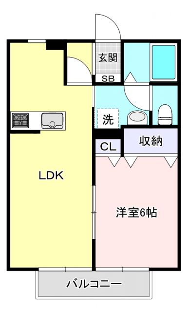 ウイング新白河Ｂの間取り