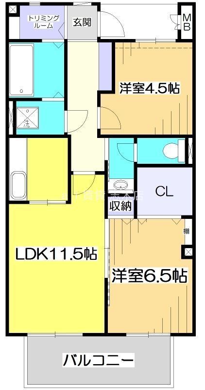 ふじみ野市大井のマンションの間取り