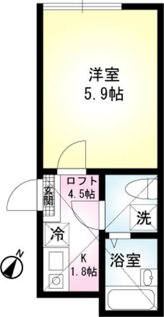 横浜市栄区公田町のアパートの間取り