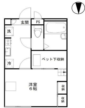 国分寺市高木町のアパートの間取り