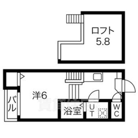 名古屋市中川区八剱町のアパートの間取り