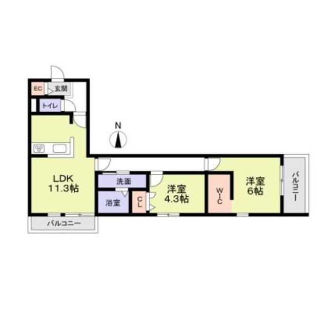 （仮称）東京都江戸川区東小松川計画Ｂ棟の間取り