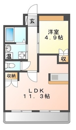 川崎市中原区井田中ノ町のマンションの間取り