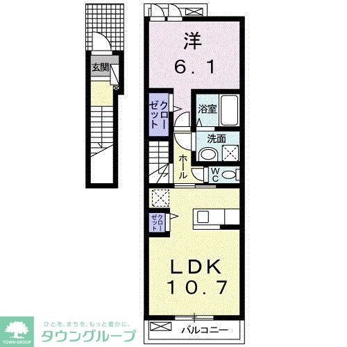 取手市戸頭のアパートの間取り