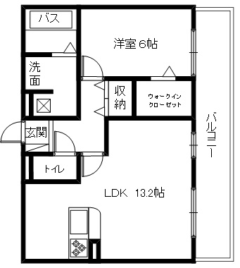 Corne Bonhear（コルネボヌール）の間取り