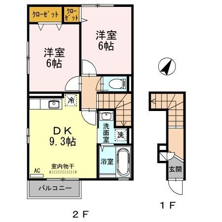 グランシューベル　弐番館の間取り