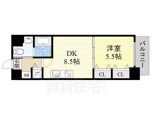 名古屋市瑞穂区堀田通のマンションの間取り