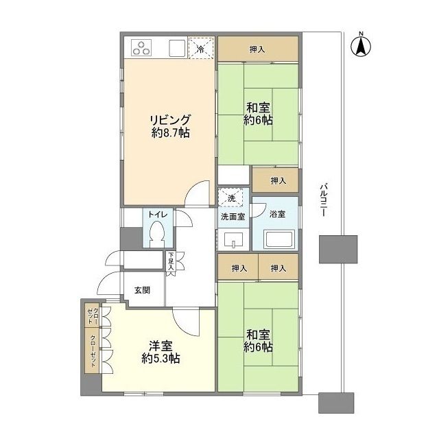 ライオンズマンション新大久保第２の間取り
