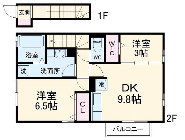 千葉県船橋市東中山１（アパート）の賃貸物件の間取り