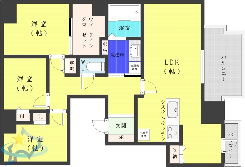 ダイアパレス円山北町の間取り写真