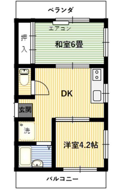 東武東上線 中板橋駅 徒歩7分 3階建 築45年の間取り写真
