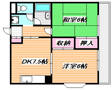 市川市欠真間のマンションの間取り