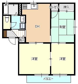 ソレアード三入　A棟の間取り