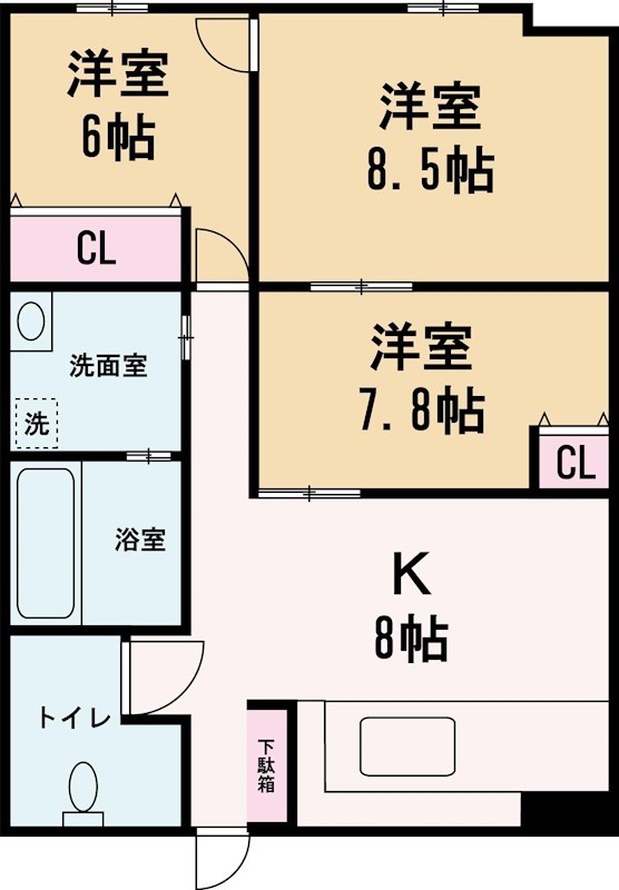 琴岡ビルの間取り