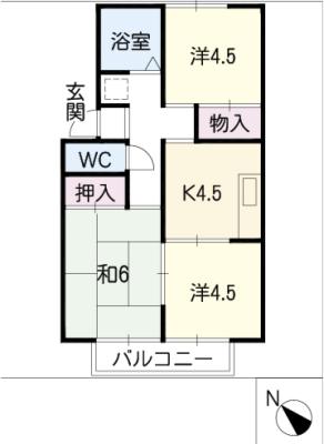 プレジールエリカの間取り