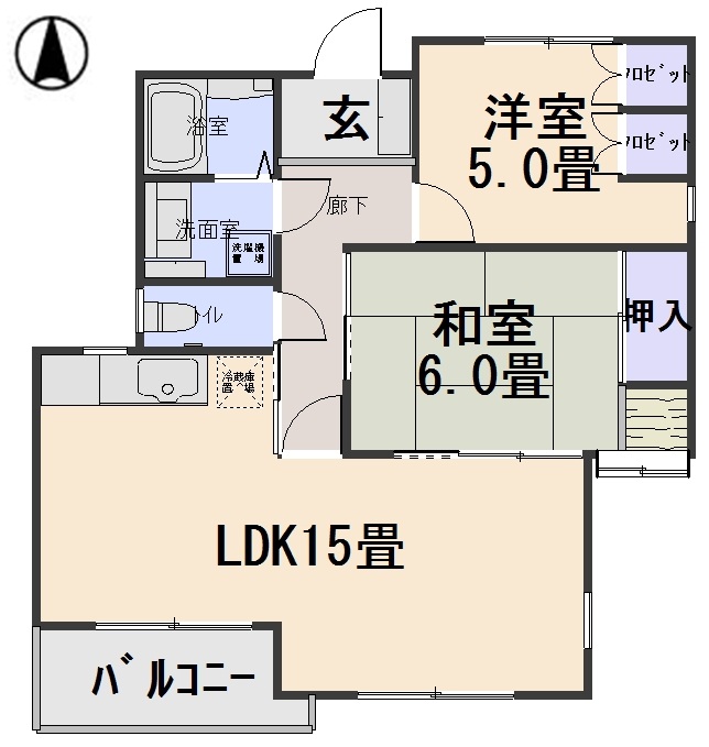 リバーサイド中島の間取り