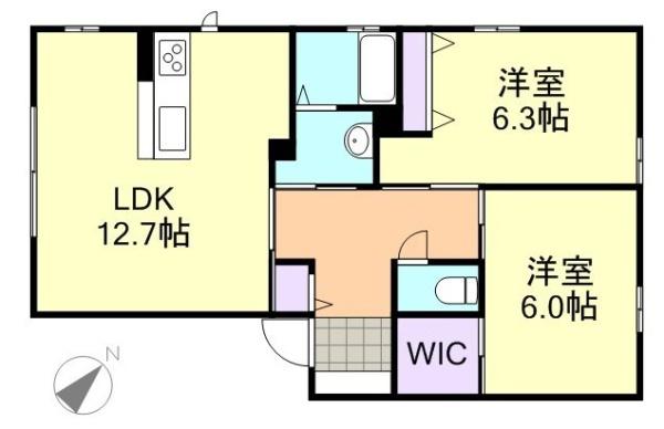 アネシス・アイ　A棟　102の間取り