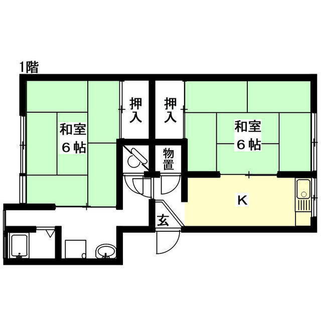 岐阜市柳川町のアパートの間取り