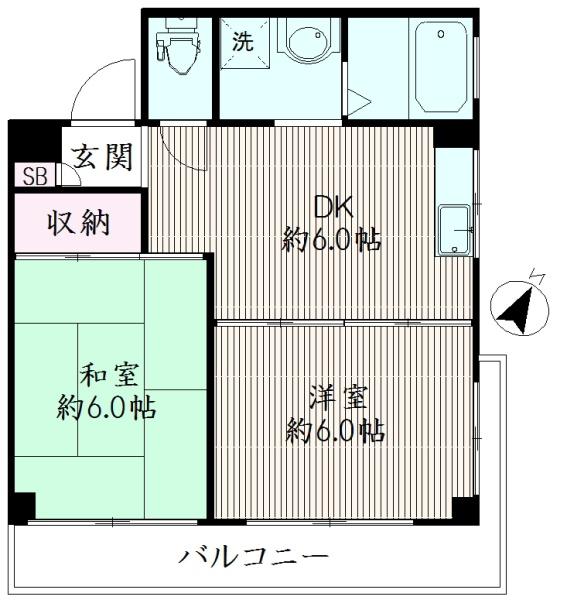 大田区久が原のマンションの間取り