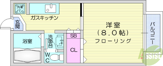 トゥインクルコート文化町12番館の間取り