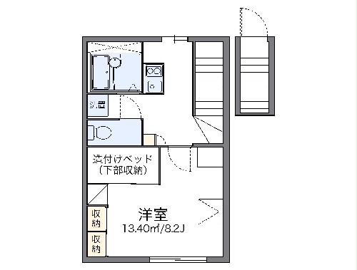 レオパレス東中田の間取り