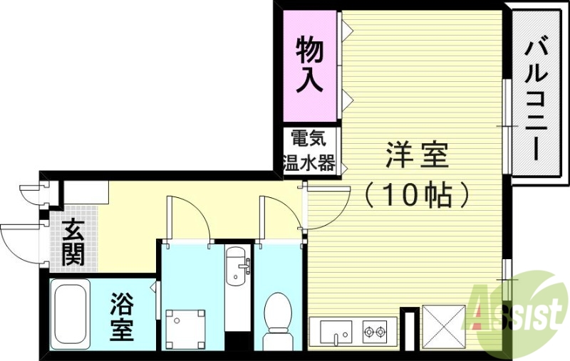 神戸市北区山田町小部のアパートの間取り