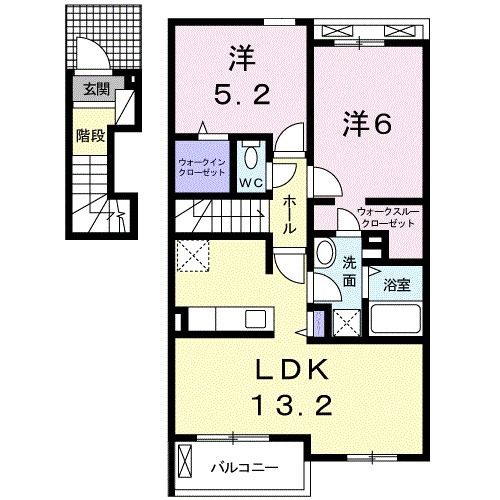 グラシーヌ　IIの間取り