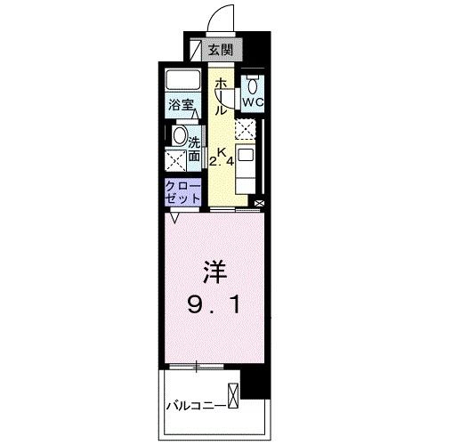 エクレセンス新富の間取り