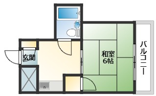 広島市西区南観音のマンションの間取り