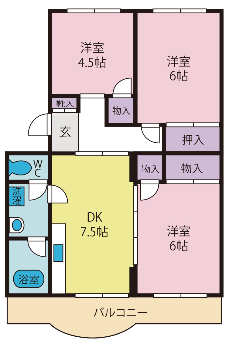 ハイツ平山Bの間取り