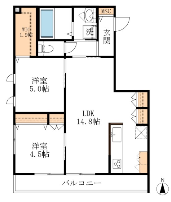 ロック　クライスの間取り