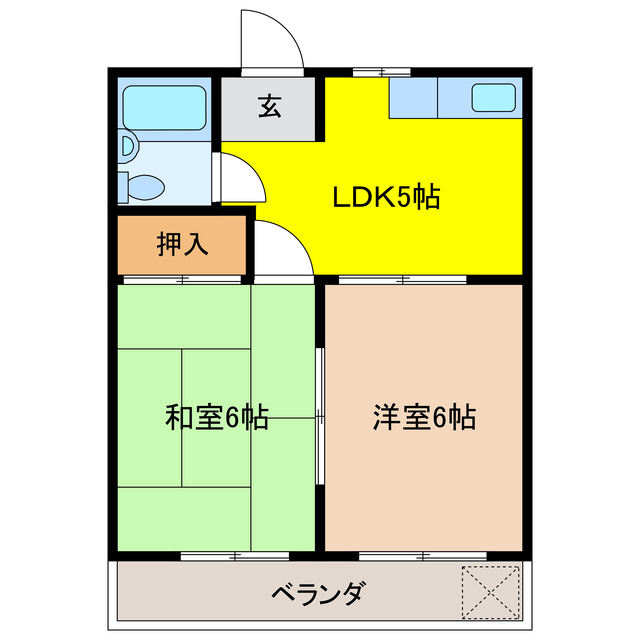 山田ハイム南棟の間取り