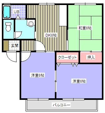 グリーンパークＤ棟の間取り