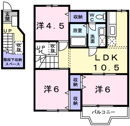 ハイツ　クレヴァの間取り