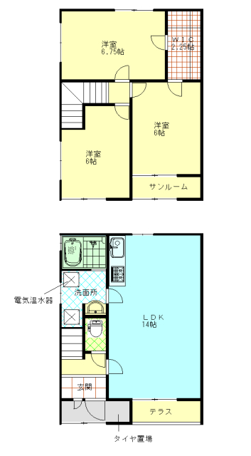 ヴィラ桑山Ｂ棟の間取り