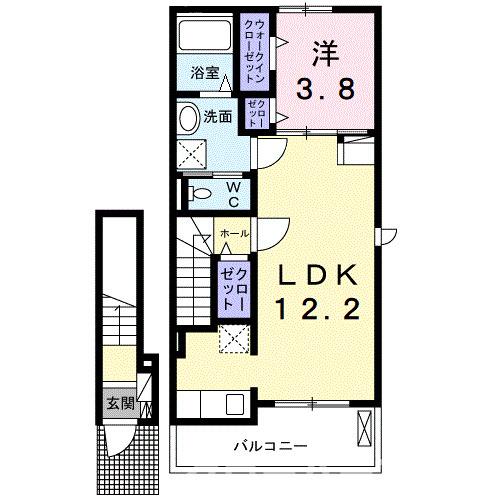 ひまわり柞田　Ａの間取り